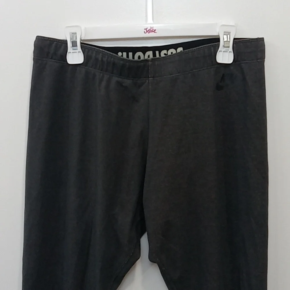 Nike Just Do It Leggings Joggers Stretchy Workout Pants Youth Girls Sz 14 EUC!